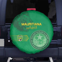 Mauritania Football Spare Tire Cover Coat Of Arms With Islamic Pattern - Wonder Print Shop