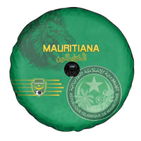 Mauritania Football Spare Tire Cover Coat Of Arms With Islamic Pattern - Wonder Print Shop