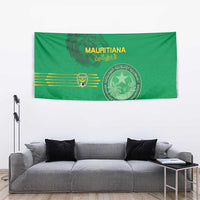 Mauritania Football Tapestry Coat Of Arms With Islamic Pattern - Wonder Print Shop