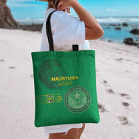 Mauritania Football Tote Bag Coat Of Arms With Islamic Pattern - Wonder Print Shop