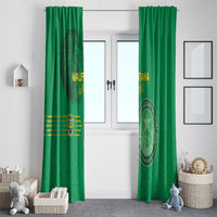 Mauritania Football Window Curtain Coat Of Arms With Islamic Pattern - Wonder Print Shop
