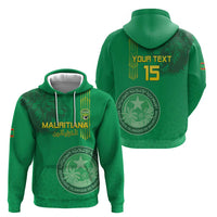 Custom Mauritania Football Zip Hoodie Coat Of Arms With Islamic Pattern - Wonder Print Shop