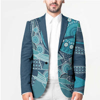 Personalized South Africa Whale Fes Blazer African Shwe Shwe Pattern - Wonder Print Shop