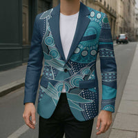 Personalized South Africa Whale Fes Blazer African Shwe Shwe Pattern - Wonder Print Shop