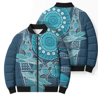 Personalized South Africa Whale Fes Bomber Puffer Jacket African Shwe Shwe Pattern - Wonder Print Shop