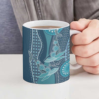Personalized South Africa Whale Fes Ceramic Mug African Shwe Shwe Pattern - Wonder Print Shop