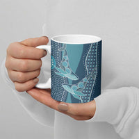 Personalized South Africa Whale Fes Ceramic Mug African Shwe Shwe Pattern - Wonder Print Shop