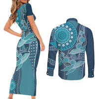 Personalized South Africa Whale Fes Couples Matching Short Sleeve Bodycon Dress and Long Sleeve Button Shirt African Shwe Shwe Pattern - Wonder Print Shop