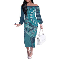 Personalized South Africa Whale Fes Family Matching Off The Shoulder Long Sleeve Dress and Hawaiian Shirt African Shwe Shwe Pattern - Wonder Print Shop