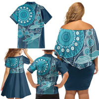 Personalized South Africa Whale Fes Family Matching Off Shoulder Short Dress and Hawaiian Shirt African Shwe Shwe Pattern - Wonder Print Shop