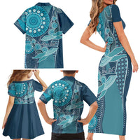 Personalized South Africa Whale Fes Family Matching Short Sleeve Bodycon Dress and Hawaiian Shirt African Shwe Shwe Pattern - Wonder Print Shop