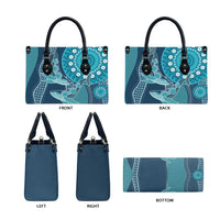 South Africa Whale Fes Leather Bag African Shwe Shwe Pattern - Wonder Print Shop