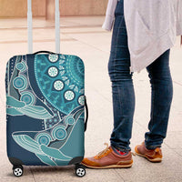 South Africa Whale Fes Luggage Cover African Shwe Shwe Pattern - Wonder Print Shop