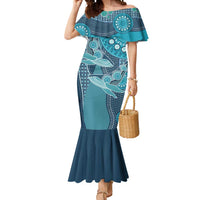 Personalized South Africa Whale Fes Mermaid Dress African Shwe Shwe Pattern - Wonder Print Shop