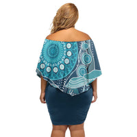 Personalized South Africa Whale Fes Off Shoulder Short Dress African Shwe Shwe Pattern - Wonder Print Shop