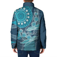 Personalized South Africa Whale Fes Padded Jacket African Shwe Shwe Pattern - Wonder Print Shop