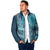 Personalized South Africa Whale Fes Padded Jacket African Shwe Shwe Pattern - Wonder Print Shop