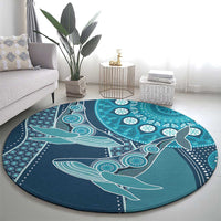South Africa Whale Fes Round Carpet African Shwe Shwe Pattern - Wonder Print Shop