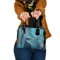 South Africa Whale Fes Shoulder Handbag African Shwe Shwe Pattern - Wonder Print Shop