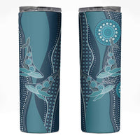 Personalized South Africa Whale Fes Skinny Tumbler African Shwe Shwe Pattern - Wonder Print Shop