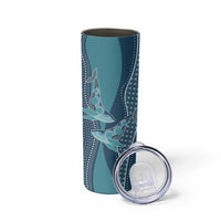 Personalized South Africa Whale Fes Skinny Tumbler African Shwe Shwe Pattern - Wonder Print Shop
