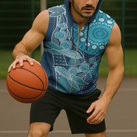 Personalized South Africa Whale Fes Sleeveless Zip Hoodie African Shwe Shwe Pattern - Wonder Print Shop