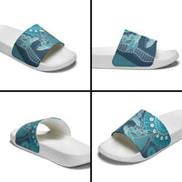 South Africa Whale Fes Slide Sandals African Shwe Shwe Pattern - Wonder Print Shop