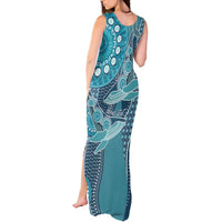 Personalized South Africa Whale Fes Tank Maxi Dress African Shwe Shwe Pattern - Wonder Print Shop