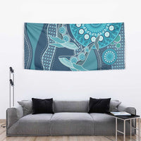 South Africa Whale Fes Tapestry African Shwe Shwe Pattern - Wonder Print Shop
