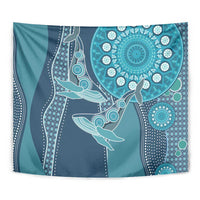South Africa Whale Fes Tapestry African Shwe Shwe Pattern - Wonder Print Shop
