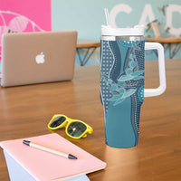 Personalized South Africa Whale Fes Tumbler With Handle African Shwe Shwe Pattern - Wonder Print Shop