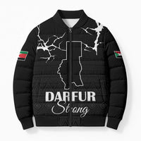 Darfur Sudan Strong Bomber Puffer Jacket Pray for Tarseen - Wonder Print Shop