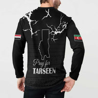 Darfur Sudan Strong Button Sweatshirt Pray for Tarseen - Wonder Print Shop