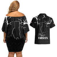 Darfur Sudan Strong Couples Matching Off Shoulder Short Dress and Hawaiian Shirt Pray for Tarseen - Wonder Print Shop