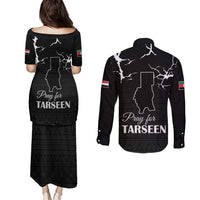 Darfur Sudan Strong Couples Matching Puletasi and Long Sleeve Button Shirt Pray for Tarseen - Wonder Print Shop