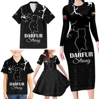 Darfur Sudan Strong Family Matching Long Sleeve Bodycon Dress and Hawaiian Shirt Pray for Tarseen - Wonder Print Shop