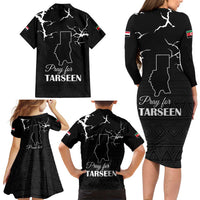 Darfur Sudan Strong Family Matching Long Sleeve Bodycon Dress and Hawaiian Shirt Pray for Tarseen - Wonder Print Shop
