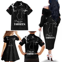 Darfur Sudan Strong Family Matching Off The Shoulder Long Sleeve Dress and Hawaiian Shirt Pray for Tarseen - Wonder Print Shop