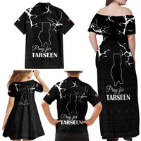 Darfur Sudan Strong Family Matching Off Shoulder Maxi Dress and Hawaiian Shirt Pray for Tarseen - Wonder Print Shop
