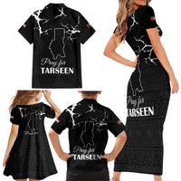Darfur Sudan Strong Family Matching Short Sleeve Bodycon Dress and Hawaiian Shirt Pray for Tarseen - Wonder Print Shop