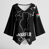 Darfur Sudan Strong Kimono Sleeve Blouse Pray for Tarseen - Wonder Print Shop