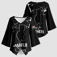 Darfur Sudan Strong Kimono Sleeve Blouse Pray for Tarseen - Wonder Print Shop