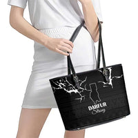Darfur Sudan Strong Leather Tote Bag Pray for Tarseen - Wonder Print Shop