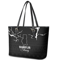 Darfur Sudan Strong Leather Tote Bag Pray for Tarseen - Wonder Print Shop