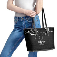 Darfur Sudan Strong Leather Tote Bag Pray for Tarseen - Wonder Print Shop