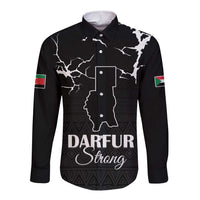 Darfur Sudan Strong Long Sleeve Button Shirt Pray for Tarseen - Wonder Print Shop