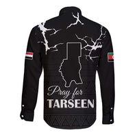 Darfur Sudan Strong Long Sleeve Button Shirt Pray for Tarseen - Wonder Print Shop