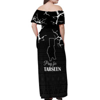 Darfur Sudan Strong Off Shoulder Maxi Dress Pray for Tarseen - Wonder Print Shop