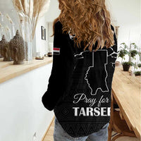 Darfur Sudan Strong Women Casual Shirt Pray for Tarseen - Wonder Print Shop