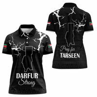 Darfur Sudan Strong Women Polo Shirt Pray for Tarseen - Wonder Print Shop